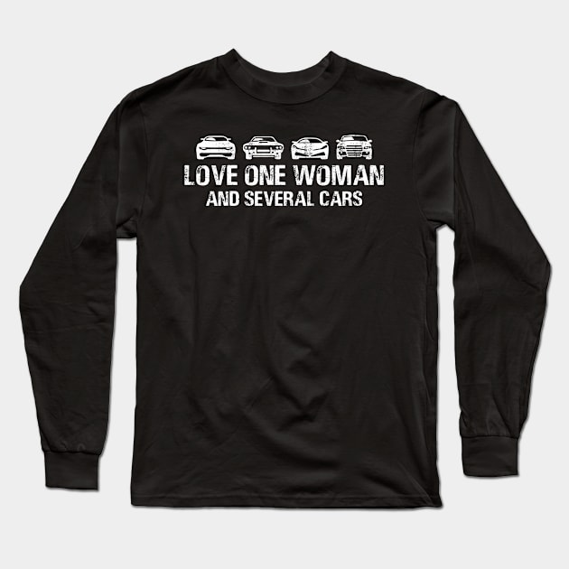 Vintage Car Love One Women And Several Cars Long Sleeve T-Shirt by joneK